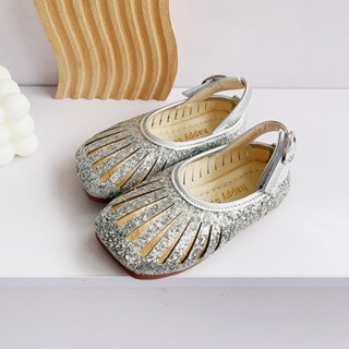 Yesbaby รองเท้าหนังนิ่ม ส้นแบน ลําลอง สีสันสดใส สําหรับเด็กผู้หญิง