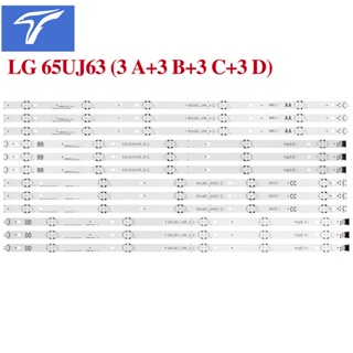 แถบไฟแบ็คไลท์ LED สําหรับ LG 65UJ6300 65UJ630V 65UJ634V 65UJ5500 65UK6100 Innotek 17Y 65 นิ้ว A SSC 65UJ63 Uhd_A B CD 12 ชิ้น