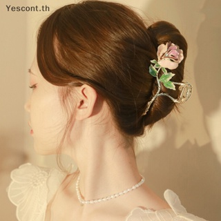 Yescont กิ๊บติดผม รูปดอกกุหลาบ ฉลาม สวยหรู สไตล์จีน แฟชั่นสําหรับผู้หญิง