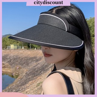 &lt;citydiscount&gt; หมวกปีกกว้าง โพลีเอสเตอร์ ป้องกันรังสียูวี ซับเหงื่อ พกพาง่าย เหมาะกับฤดูร้อน สําหรับผู้หญิง