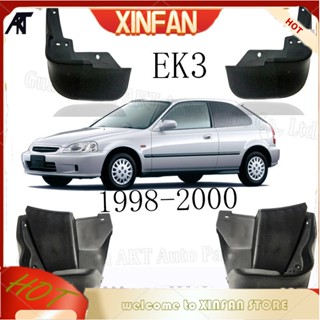 Xinfan บังโคลนหน้า หลัง สีดํา สําหรับ Honda Civic EK3 1998 1999 2000