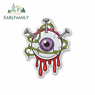 Earlfamily สติกเกอร์ไวนิล ลายอนิเมะ Zombie Eyeball Blood Graffiti ขนาด 13 ซม. x 13 ซม. สําหรับตกแต่งรถยนต์ DIY