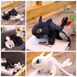 Taylor2pv ตุ๊กตาฟิกเกอร์อนิเมะ How To Train Your Dragon 20 27 35 ซม. 3 สีดํา สีขาว