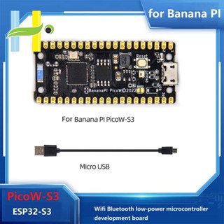 บอร์ดทดลอง Banana Pi BPI Pico W-S3 และสายเคเบิลไมโคร USB ESP32-S3 Dual Core 240MHz PSRAM บลูทูธ WIFI