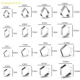 Hugepeaknew ชุดแม่พิมพ์ตัดคุ้กกี้ อัญมณี ทรงหกเหลี่ยม ขนาดใหญ่