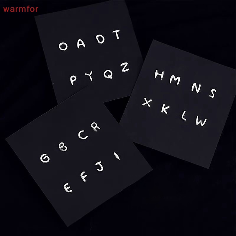 (warmfor) ต่างหูสตั๊ด จี้ตัวอักษร A-Z ขนาดเล็ก 26 ตัว เรียบง่าย เครื่องประดับแฟชั่น สําหรับผู้หญิง ของขวัญ 1 คู่