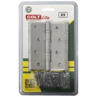 good.tools-COLT LITE บานพับเหล็ก #69 (4B)SS (แพ็ค3) (1แถม1) 4"x3"x 2.0มม. สีสแตนเลส ถูกจริงไม่จกตา