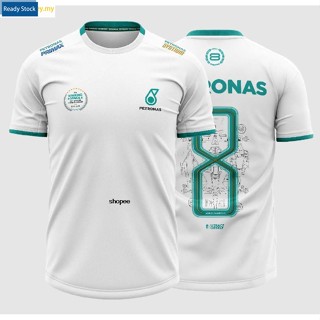 【พร้อมส่ง】PETRONAS เสื้อยืด พิมพ์ลาย 8th World Constructors Championship Acceler8