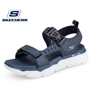 Skechers_ MAX CUSHION รองเท้าแตะลําลอง ขนาดใหญ่ สําหรับผู้ชาย เหมาะกับการเล่นโยคะ ไซซ์ 40-45