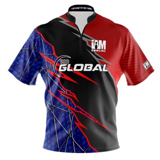 เสื้อโปโล 3D พิมพ์ลายโบว์ลิ่ง 900 Global DS 1509-9G