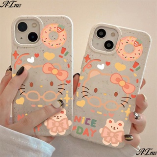 เคสโทรศัพท์มือถือ แบบนิ่ม ลายการ์ตูนคิตตี้ กันกระแทก สําหรับ Apple Iphone 8 max7 14pro 1213 plus11 AFXY