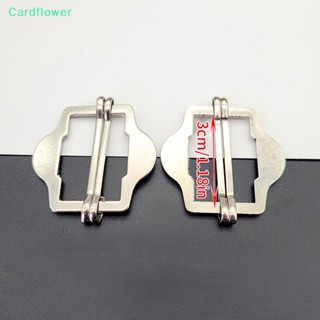 &lt;Cardflower&gt; หัวเข็มขัดโลหะ ทรงสี่เหลี่ยมผืนผ้า ปรับได้ สําหรับกระเป๋าหนัง กระเป๋าสะพายไหล่ 3 ชิ้น