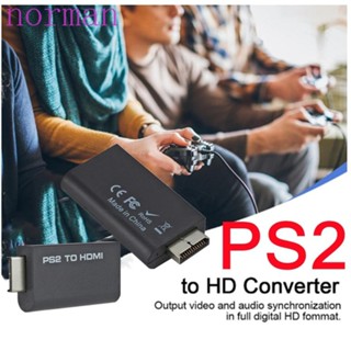 Norman อะแดปเตอร์แปลงสัญญาณเสียง PS2 เป็น HDMI PS2 เป็น HDMI สําหรับมอนิเตอร์ HDTV HDMI โปรเจคเตอร์