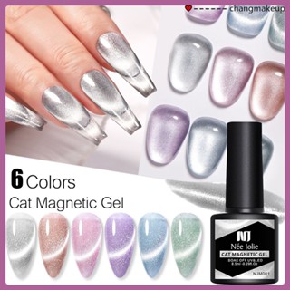 Nee Jolie ยาทาเล็บ Uv Gel 8.5ml Cats Eye Nail Polish Glue Mirror Metal Glue Super Bright Hook Edge Painted Tank Armor Polish Glue cod