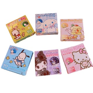 SANRIO สติกเกอร์ ลายการ์ตูนอนิเมะซานริโอ้น่ารัก เหมาะกับของขวัญวันเกิด สําหรับตกแต่งแล็ปท็อป แก้วมัก 60 ชิ้น