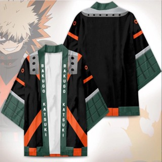 เสื้อคลุมกิโมโน คอสเพลย์อนิเมะ My Hero Academia สไตล์ฮาราจูกุ สําหรับปาร์ตี้ฮาโลวีน