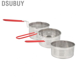 Dsubuy NEY Deep Fryer  Round 304 Stainless Steel Fry Baskets With Handle