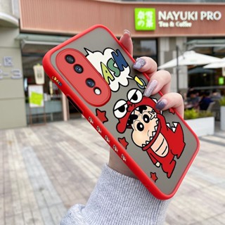 เคสซิลิโคนใส ขอบสี่เหลี่ยม กันกระแทก ลายการ์ตูนชินจัง สําหรับ Honor 70 5G