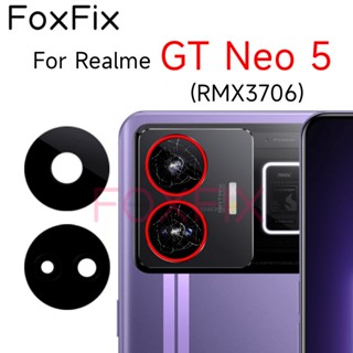 เลนส์กระจกกล้องด้านหลัง แบบเปลี่ยน พร้อมสติกเกอร์กาว สําหรับ Realme GT Neo 5 Neo5 RMX3706