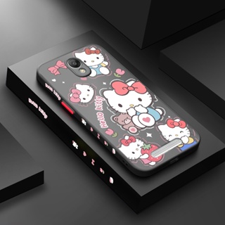 สําหรับ Xiaomi MI Redmi Note 2 เคส การ์ตูน Hello Kitty รูปแบบ บาง ขอบสี่เหลี่ยม ดีไซน์ใหม่ กันกระแทก ฝ้า ใส เคสโทรศัพท์แข็ง