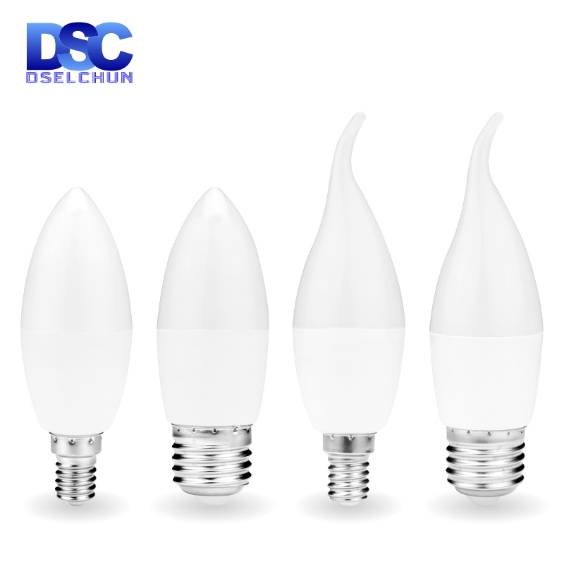 Dselchun หลอดไฟสปอตไลท์ Led 5W 7W E14 E27 220V-240V ไม่กระพริบ สําหรับโคมไฟระย้า
