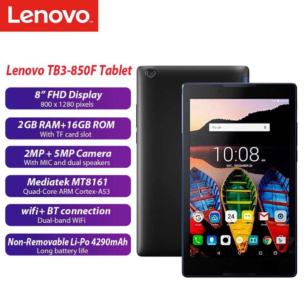 Lenovo Tb3-850f 16G แท็บเล็ตพีซีนักเรียนภาพยนตร์ Android 6.0 ขนาด 8 นิ้ว