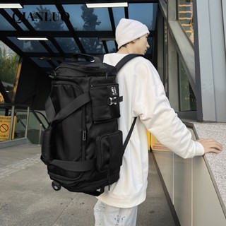 QIANLUO กระเป๋าเป้กระเป๋าแฟชั่น Mens Backpack 2023 NEW