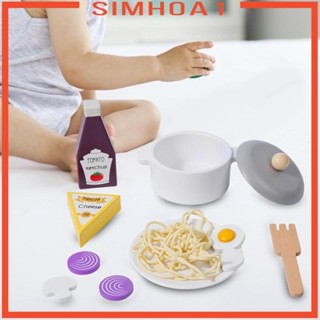 [Simhoa1] โมเดลก๋วยเตี๋ยวไม้ ของเล่นทําอาหารสปาเก็ตตี้ สําหรับงานปาร์ตี้ DIY