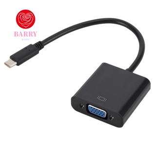 Barry อะแดปเตอร์สายเคเบิลเชื่อมต่อ Type C เป็น VGA ตัวเมีย ติดตั้งง่าย USB3.1 Full HD 1080p สําหรับแล็ปท็อป คอมพิวเตอร์