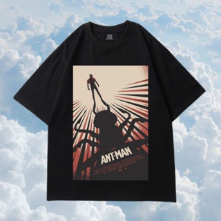 เสื้อยืดสีขาวเสื้อยืด พิมพ์ลาย Ant-man Cinema MARVEL DISNEY สําหรับผู้ชายS-4XL