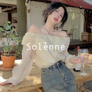 Solenne  เสื้อครอป เสื้อยืดผู้หญิง ครอป baby tee สาวเรโทร 2023 NEW Style สวย Unique สไตล์เกาหลี สวยงาม A29J1HI 36Z230909