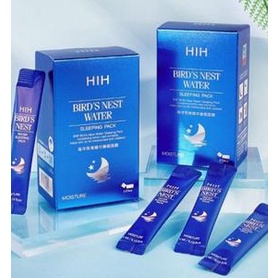 สลิปปิ้งมาส์ก HIH มาส์กหน้าขาวใส สูตรรังนก กล่องน้ำเงิน กล่องทอง*ผิวเนียนนุ่ม กระชับ หน้า ขาว เนียนใส 1 กล่อง 20 ซอง