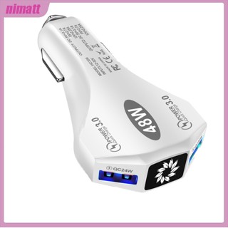 Ni อะแดปเตอร์ชาร์จโทรศัพท์มือถือ 48w Dual Qc3.0 2USB 1-to-2 อุณหภูมิคงที่ ชาร์จเร็ว สําหรับ Ios Android Phone
