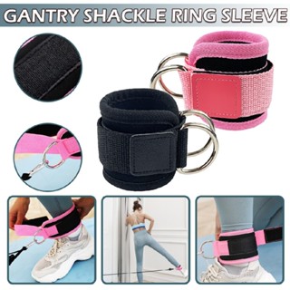 1pc Fitness Ankle Strap Double D Ring Padded Leg Gym Cuff Adjustable