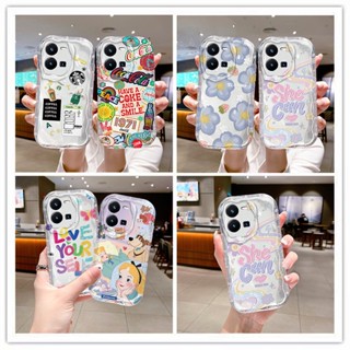 เคส vivo y35 เคสโทรศัพท์มือถือแบบใส ลายครีม สําหรับ vivo y35