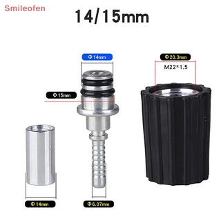 [Smileofen] ใหม่ ท่อหัวฉีดน้ําแรงดันสูง D14 D15 มม. M22 สําหรับล้างรถยนต์