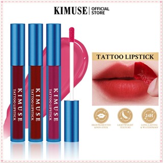 Kimuse Peel Off ลิปกลอสเนื้อแมทกำมะหยี่ให้ความชุ่มชื้นสีย้อมสักลิปสติก High Color Rendering Long Lasting Lip Makeup 5 สี JOYFEEL