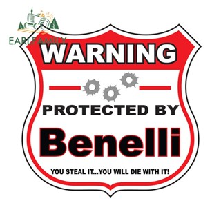 Earlfamily สติกเกอร์กันน้ํา ลายอะนิเมะ Benelli Warning 13 ซม. x 12.4 ซม. สําหรับติดตกแต่งรถยนต์ ATV Windows