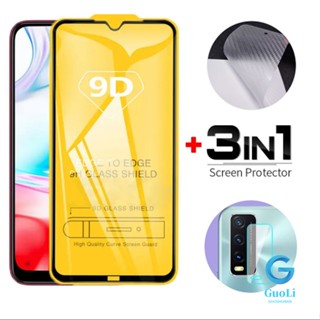 ฟิล์มกระจกนิรภัยกันรอยหน้าจอ 9D ขอบสีดํา สําหรับ Vivo Y02 Y02a Y36 Y02s Y16 Y35 Y22 Y22s Y73 V25 Y72 Y52 Y95 Y91 Y91i Y93 Y91c Y1s Y70 Y15a Y15s Y25 Y19 Y5S V21e V20 V17 Pro 5G 4G
