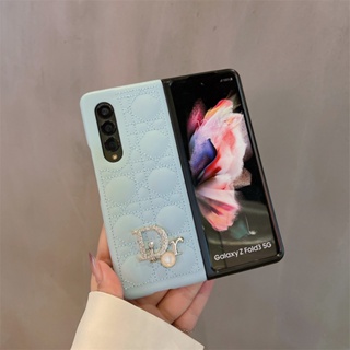 เคสมือถือ แบบหนังแกะ พับได้ หรูหรา สําหรับ Samsung Galaxy Z Fold 4 5G Z Fold 3