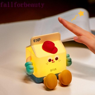 Fallforbeauty ที่วางโทรศัพท์มือถือ รูปกล่องนม 3 เกียร์ ชาร์จ USB หรี่แสงได้