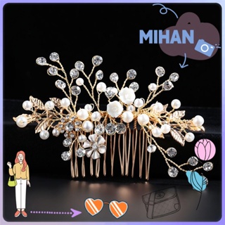 MIHAN Vintage Jewelry Barrettes Crystal Rhinestone Hair Ornaments Bridal Hair Comb