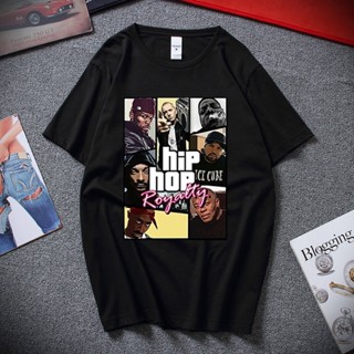 [S-5XL]【พร้อมส่ง】เสื้อยืด มีฮู้ด ลาย Rap Gods Royalty Dr Dre Eminem 2 Pac Biggie สไตล์ฮิปฮอป แฟชั่นฤดูร้อน สําหรับผู้ชาย