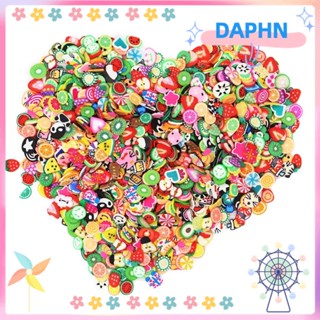 DAPHS อุปกรณ์สไลม์ผลไม้ โพลิเมอร์ ลายผลไม้ 4000 ชิ้น สําหรับตกแต่งเล็บ DIY 4000 ชิ้น