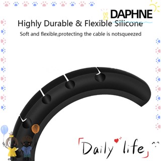 Daphne คลิปซิลิโคนหนีบสายเคเบิ้ลสายชาร์จ Usb สีดํา