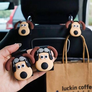 Car Upper Seat Back Hook Cute Wallace and Gromit Car Hook Multifunctional Rear Seat Small Hook Car Interior Decoration P04V