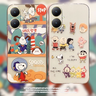 ใหม่ เคสโทรศัพท์มือถือ ซิลิโคนนิ่ม แบบใส ลายการ์ตูนสนูปปี้น่ารัก สร้างสรรค์ สําหรับ VIVO Y27 Y78 Y36 Y02T Y02A 4G 5G 2023