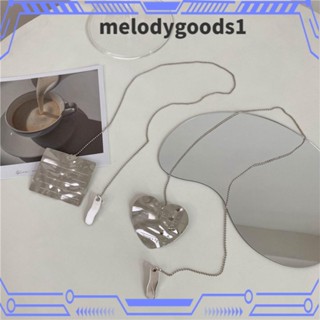 Melodygoods1 เข็มกลัดโซ่โลหะ รูปหัวใจ ของขวัญคริสต์มาส สําหรับผู้ชาย