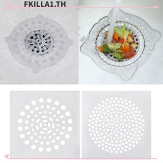 FACCFKI สติกเกอร์ตาข่ายกรองเส้นผม แบบใช้แล้วทิ้ง ไม่ทอ สําหรับท่อระบายน้ํา อ่างล้างจาน 15 ชิ้น
