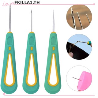Faccfki ตะขอเข็มเย็บผ้า หนัง ทรงกรวย DIY